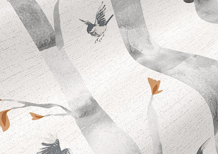 Watercolour Woods, Orange - Twist&Fit Roller Blind - Image 4